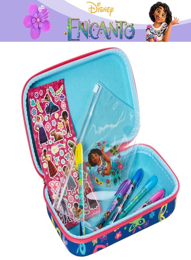 Innovative Designs Disney Encanto Pencil Case Set with Stickers and Gel Pens for Kids, Molded with Zip Closure, Pink - Image 5